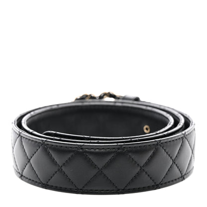 Chanel Calfskin Quilted CC Chain Belt 85 34 Black 2 of 7