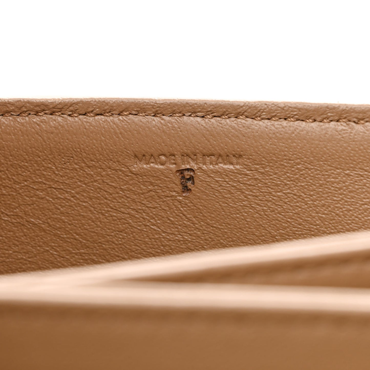 Shiny Calfskin Medium C Bag Light Camel