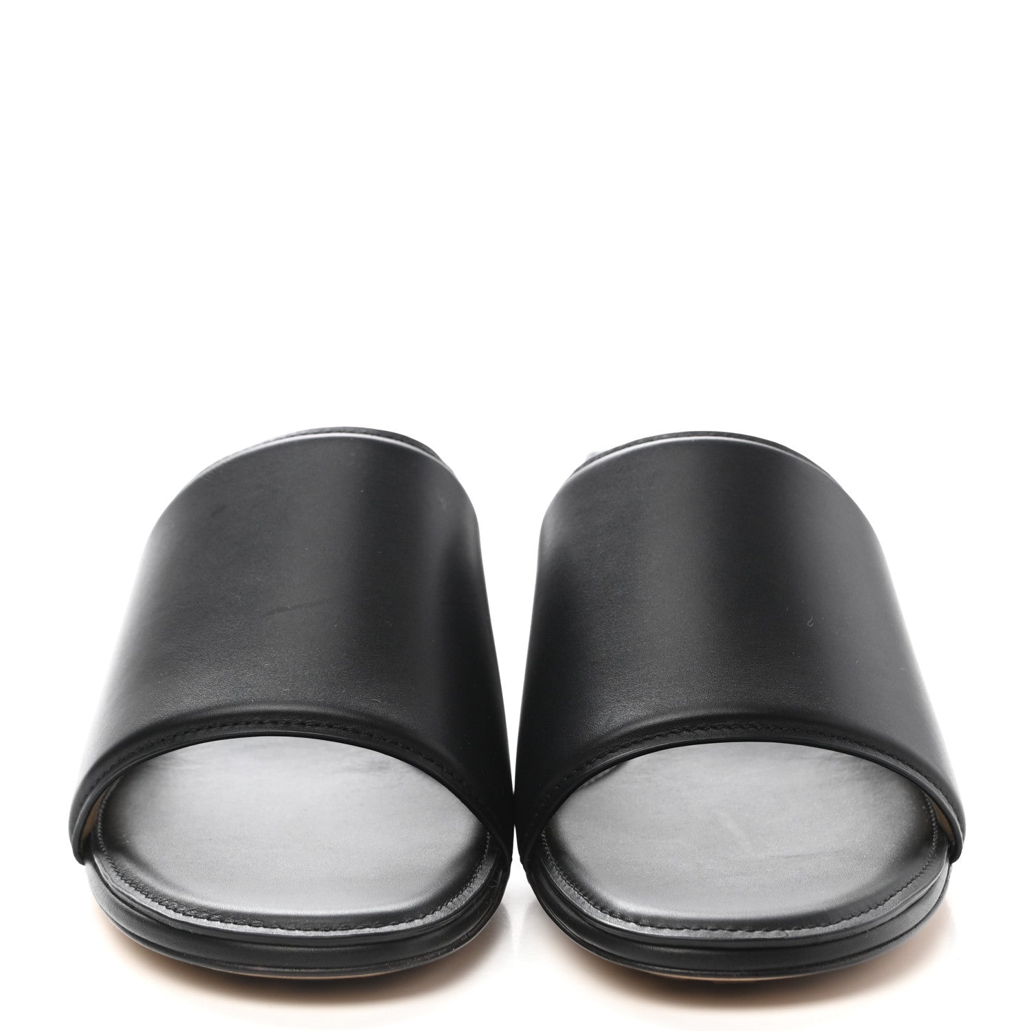 Bottega Veneta Vienna Calfskin The Band Mule Sandals 41 Black 2 of 7