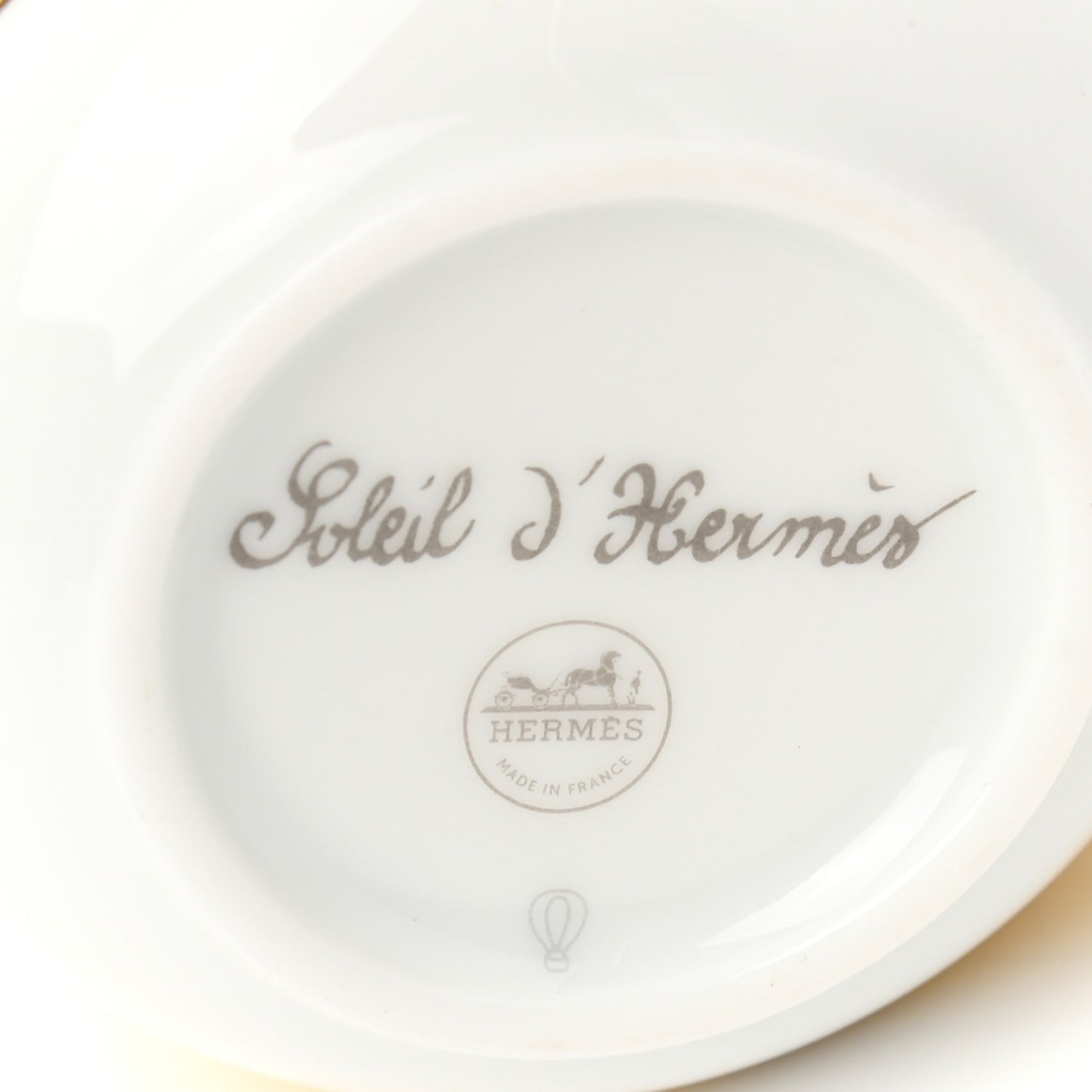 Porcelain Soleil d'Hermes Coffee Cup and Saucer
