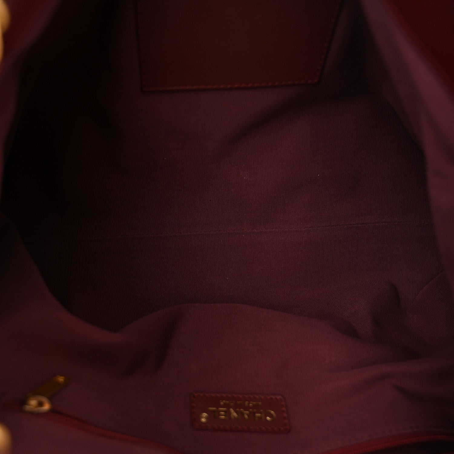 Chanel Calfskin Quilted Small Coco Base Shopping Bag Burgundy 5 of 10