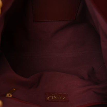 Chanel Calfskin Quilted Small Coco Base Shopping Bag Burgundy 5 of 10