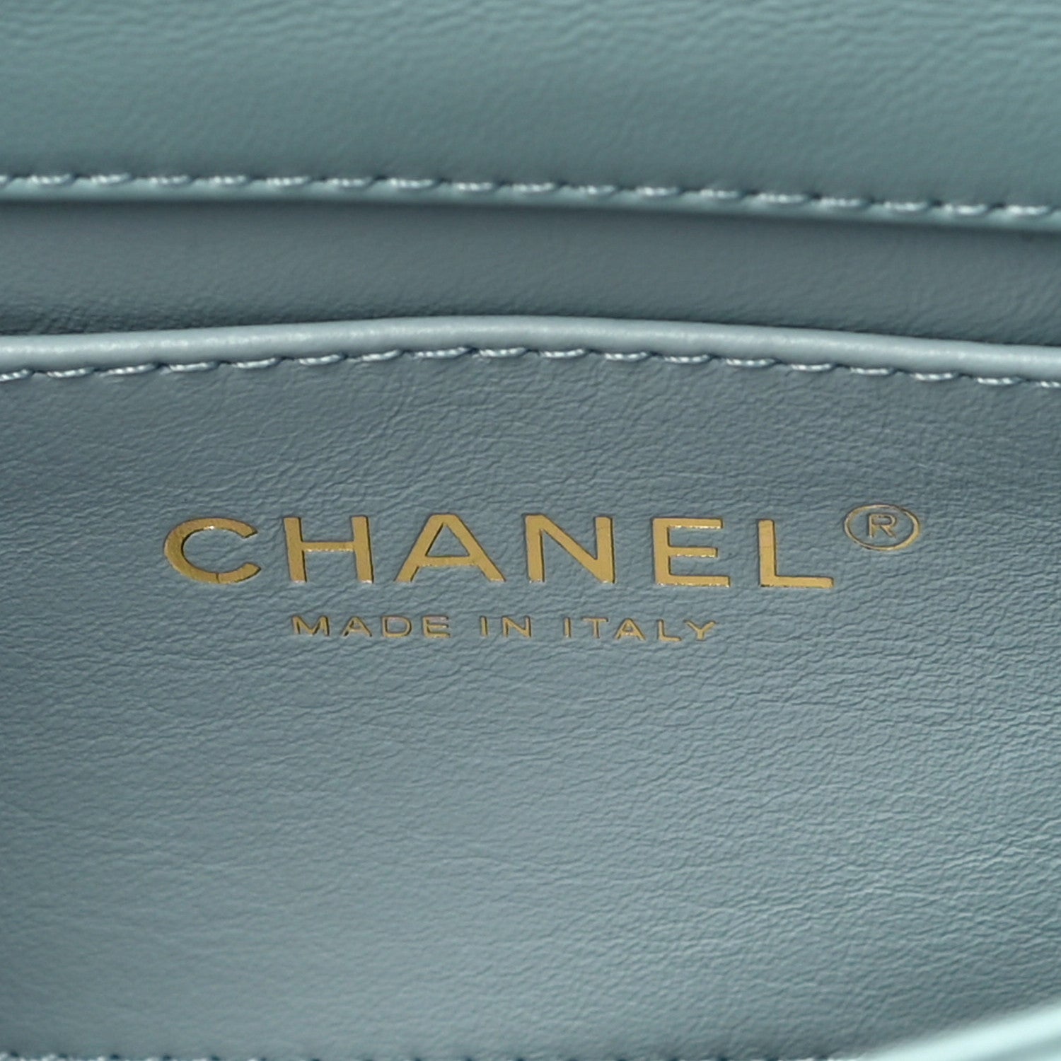 Chanel Lambskin Enamel Quilted Mini Pending CC Square Flap Light Blue 6 of 10