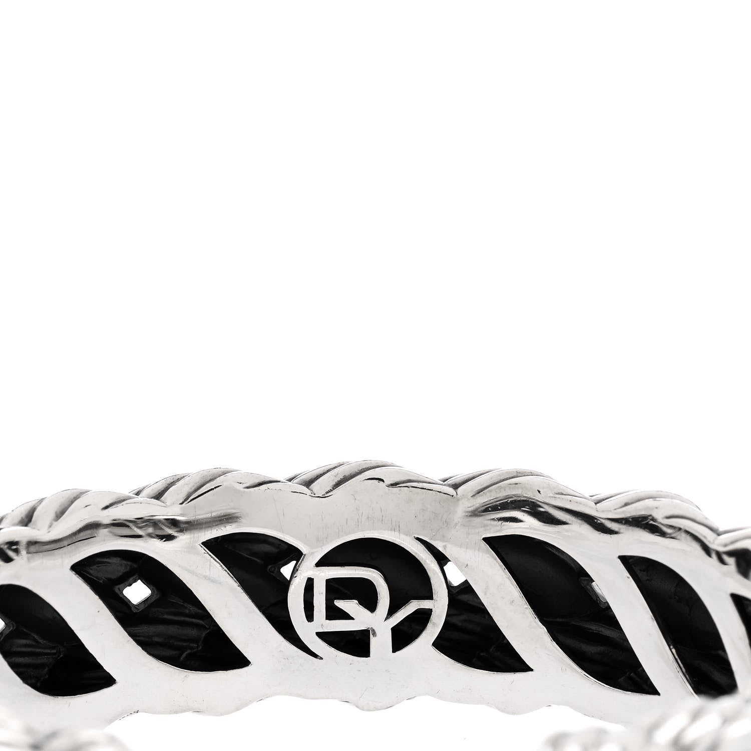 David Yurman Sterling Silver Woven Cable Cuff Bracelet 3 of 4