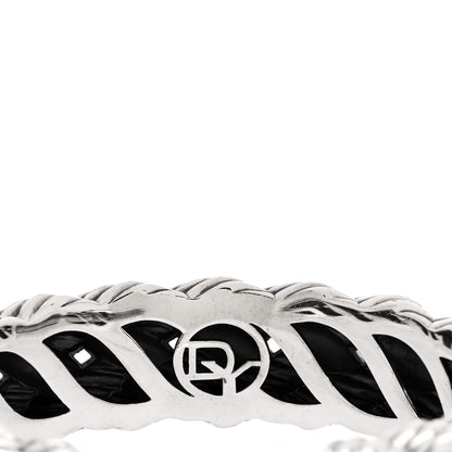 David Yurman Sterling Silver Woven Cable Cuff Bracelet 3 of 4