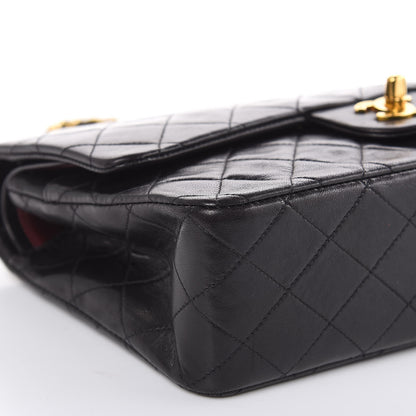 Chanel Lambskin Quilted Medium Double Flap Black 9 of 15
