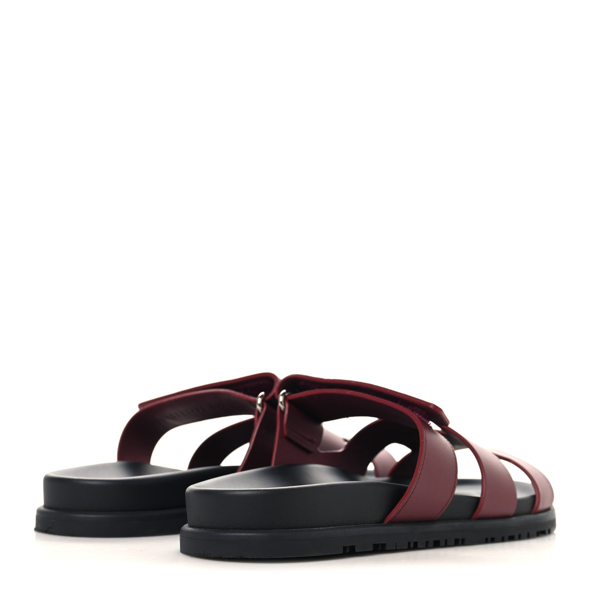 Hermes Calfskin Womens Chypre Sandals 38.5 Rouge H 5 of 9