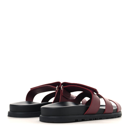 Hermes Calfskin Womens Chypre Sandals 38.5 Rouge H 5 of 9