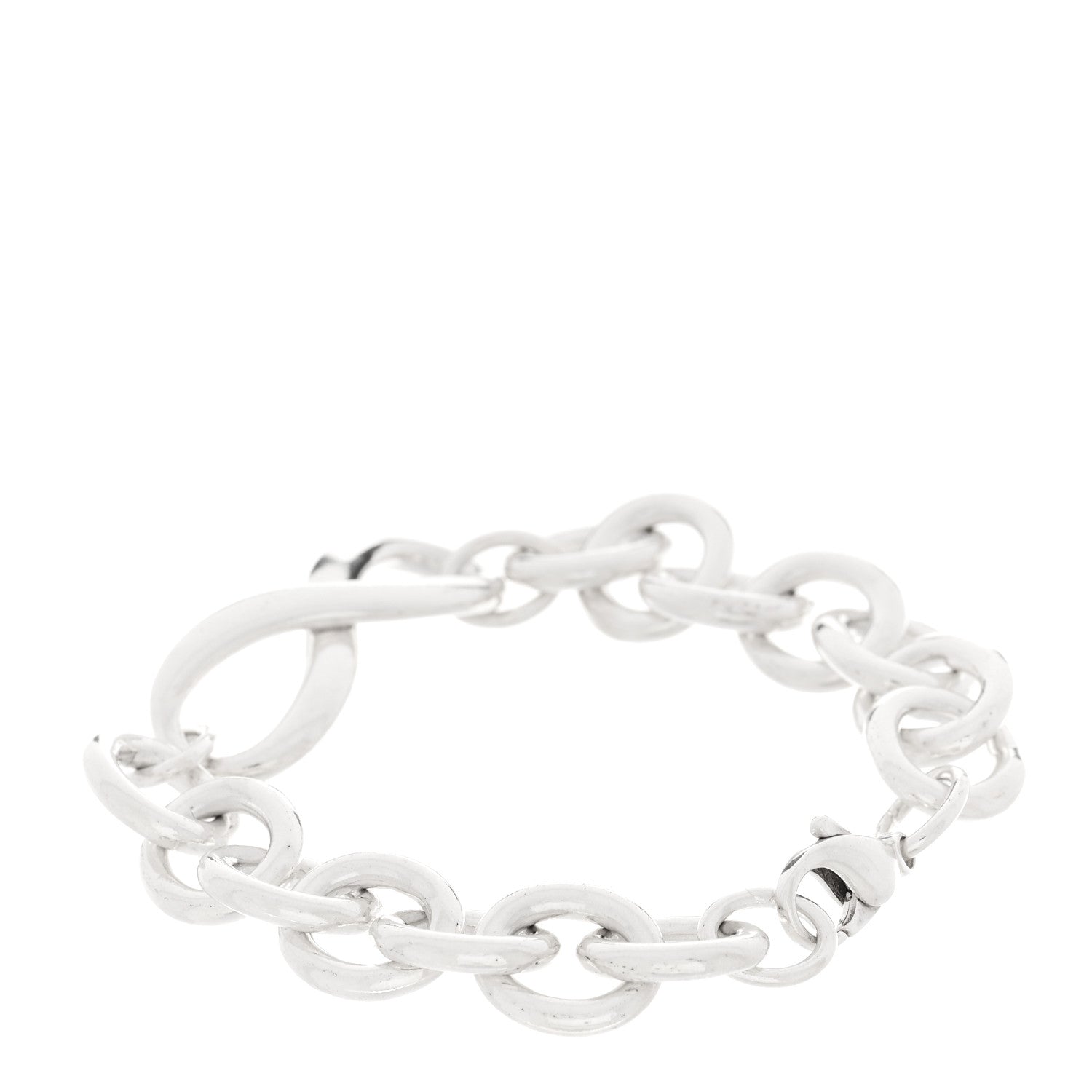 Tiffany Sterling Silver Wide Infinity Chain Bracelet 2 of 3