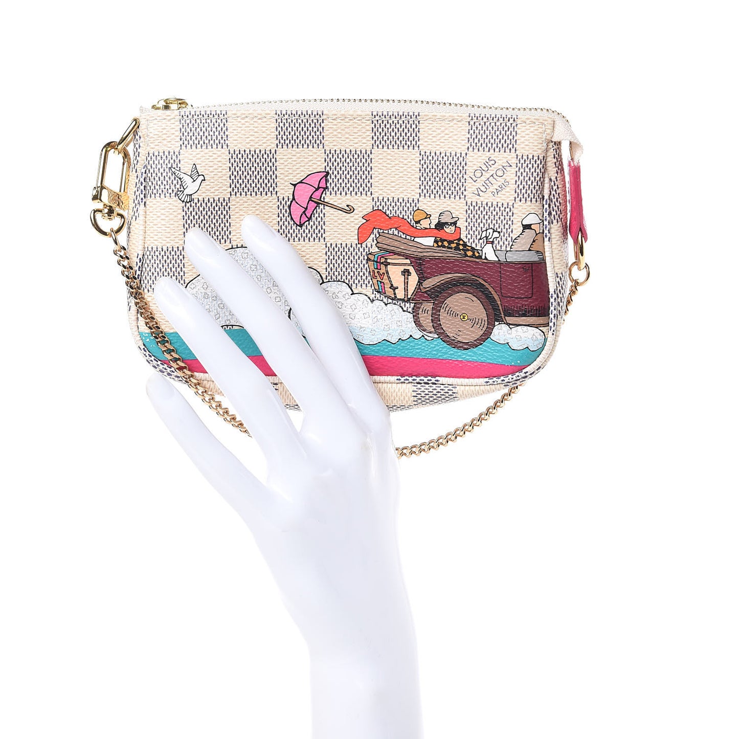 Damier Azur 2015 Christmas Animation Mini Pochette Accessories