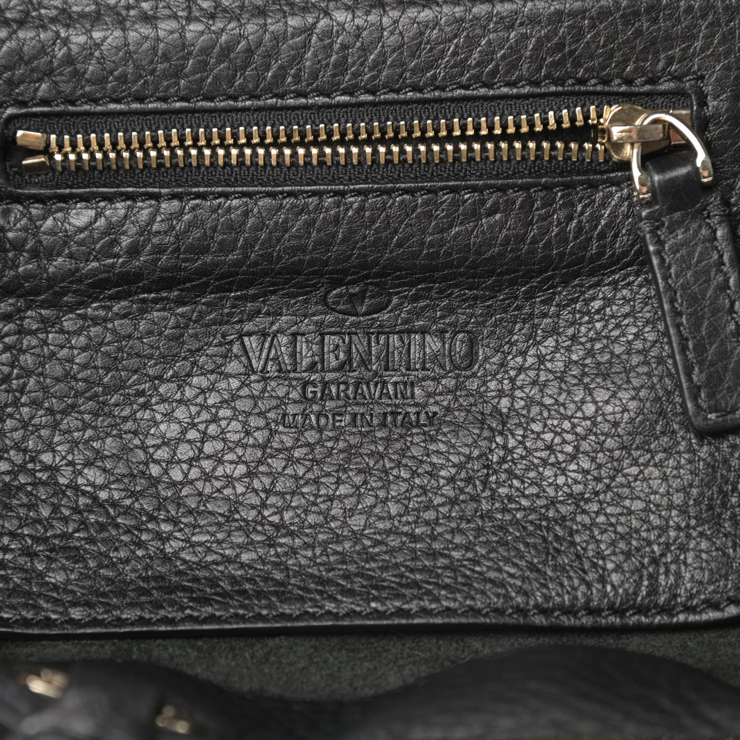 Valentino Garavani Pebbled Calfskin Mini Rockstud Tote Black 6 of 10
