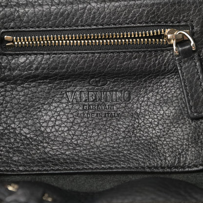 Valentino Garavani Pebbled Calfskin Mini Rockstud Tote Black 6 of 10