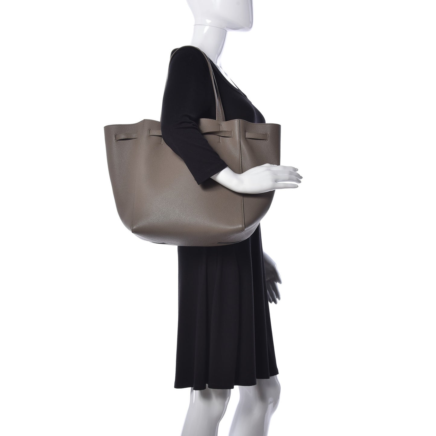 Soft Grained Calfskin Small Belt Cabas Phantom Taupe