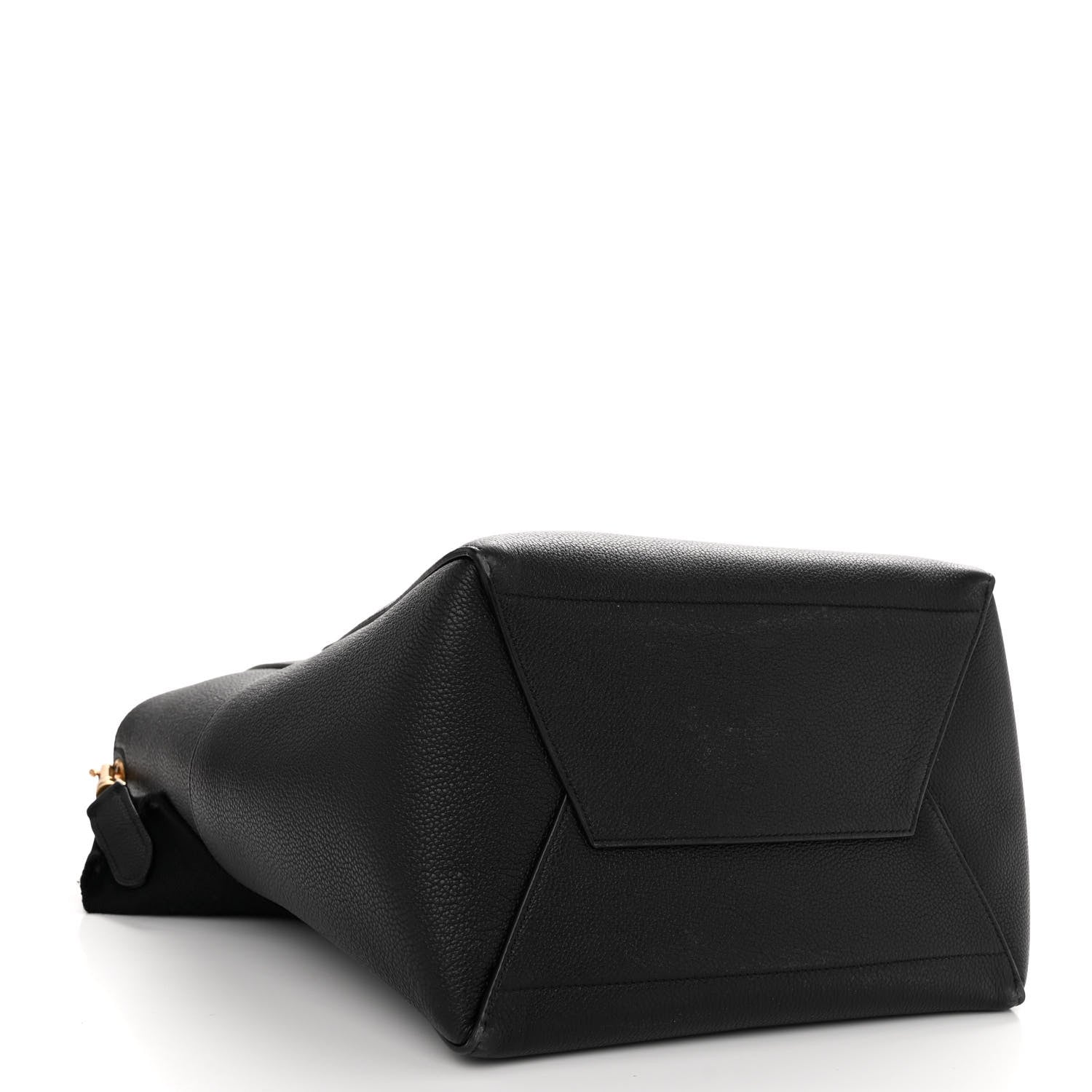 Celine Soft Grained Calfskin Sangle Bucket Bag Black 4 of 9