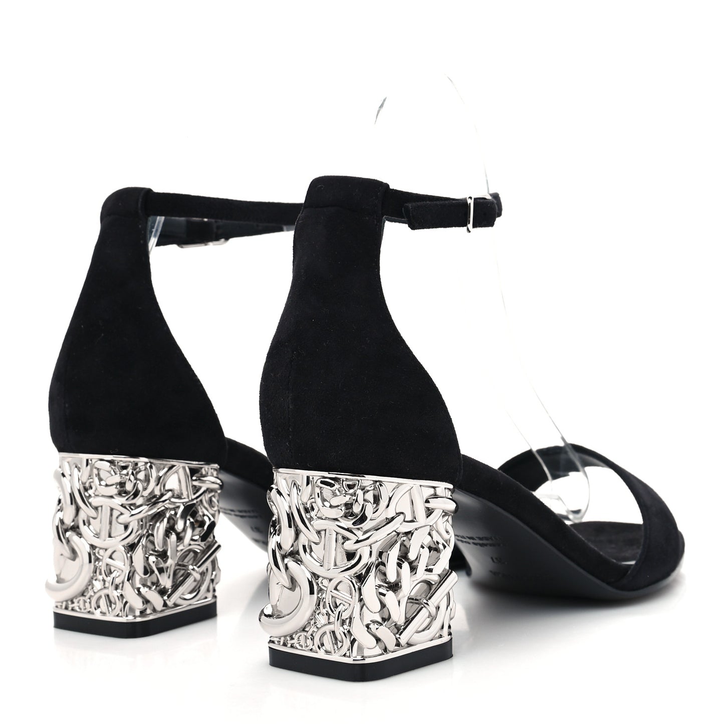 Suede Goatskin Glam 60 Sandals 37 Black