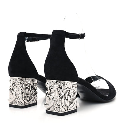 Hermes Suede Goatskin Glam 60 Sandals 37 Black 4 of 8
