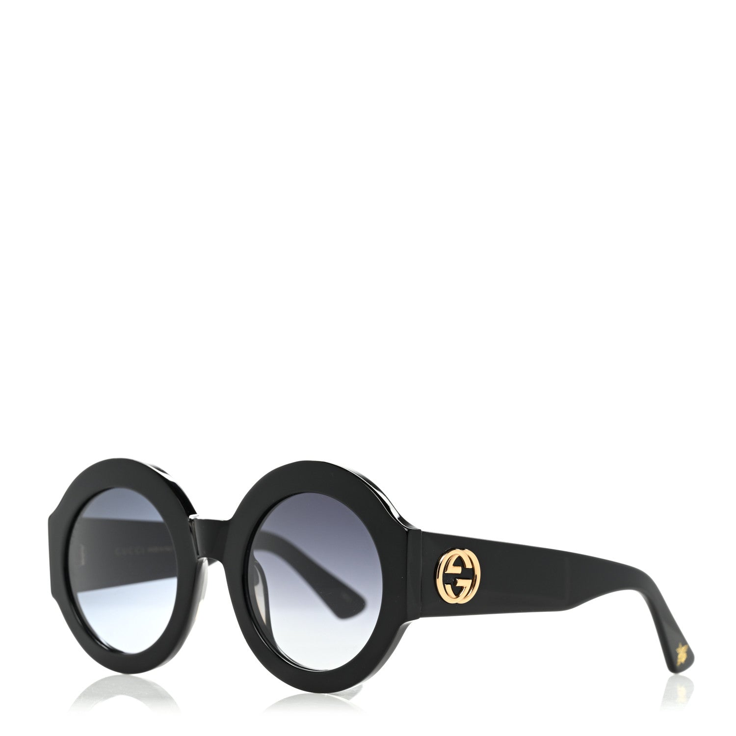Gucci Round Frame GG0084S Sunglasses Black 1 of 8