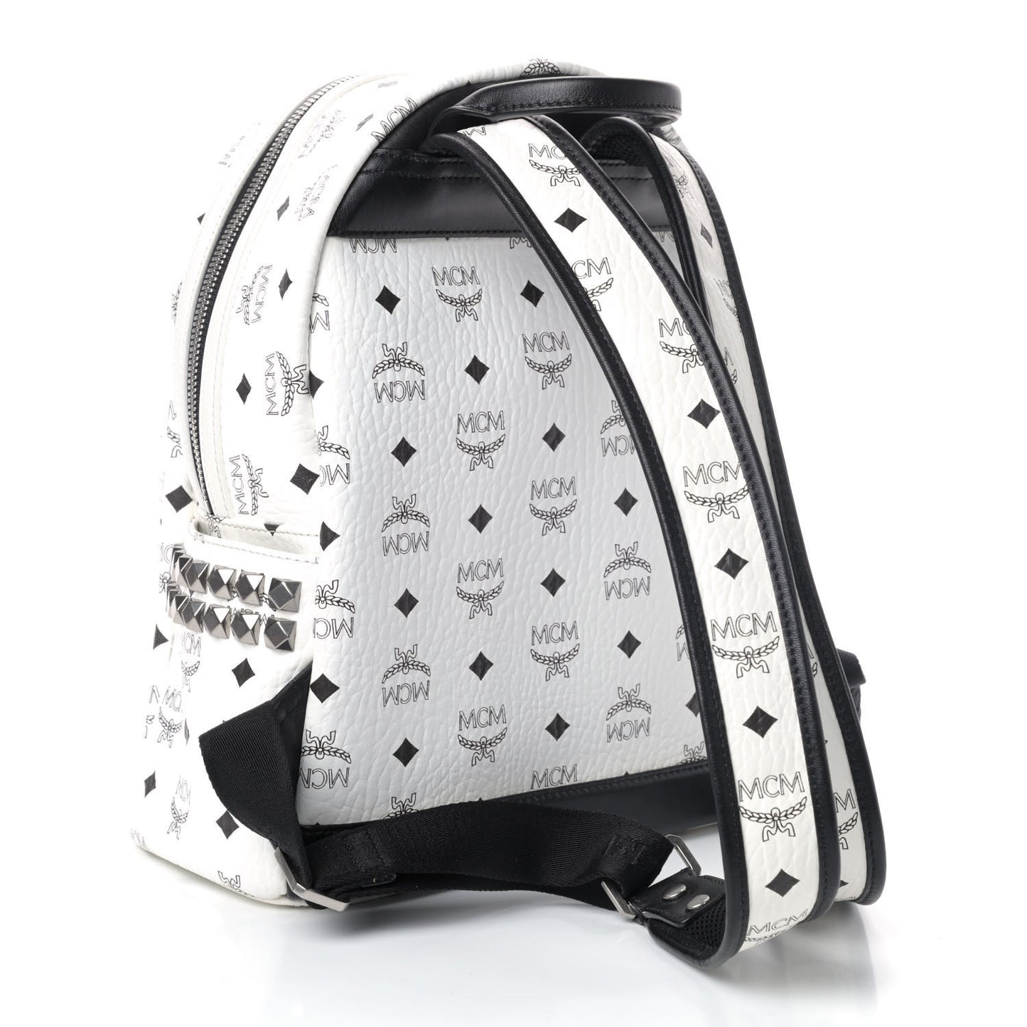 Visetos Small Side Stud Stark Backpack White