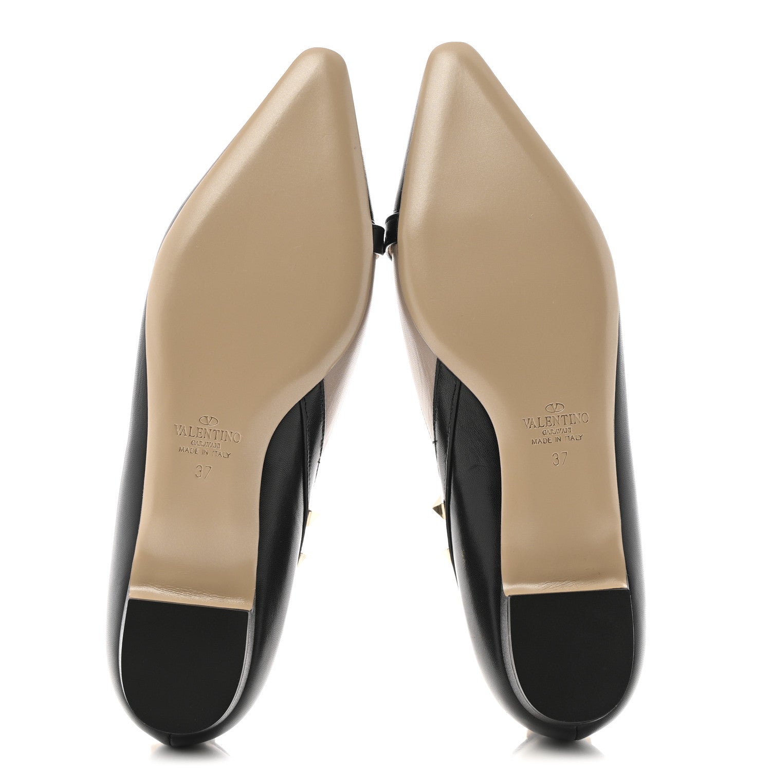 Valentino Garavani Nappa Rockstud Cross Strap D’Orsay Flats 37 Black Poudre 6 of 10