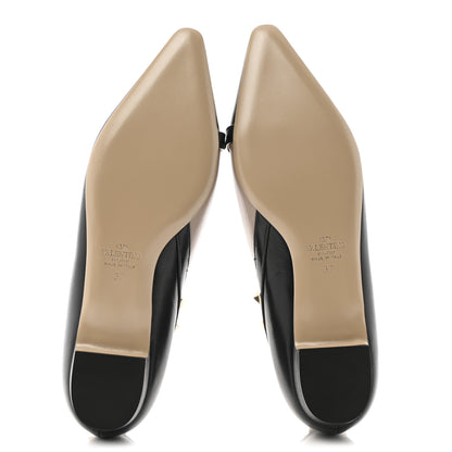 Valentino Garavani Nappa Rockstud Cross Strap D’Orsay Flats 37 Black Poudre 6 of 10