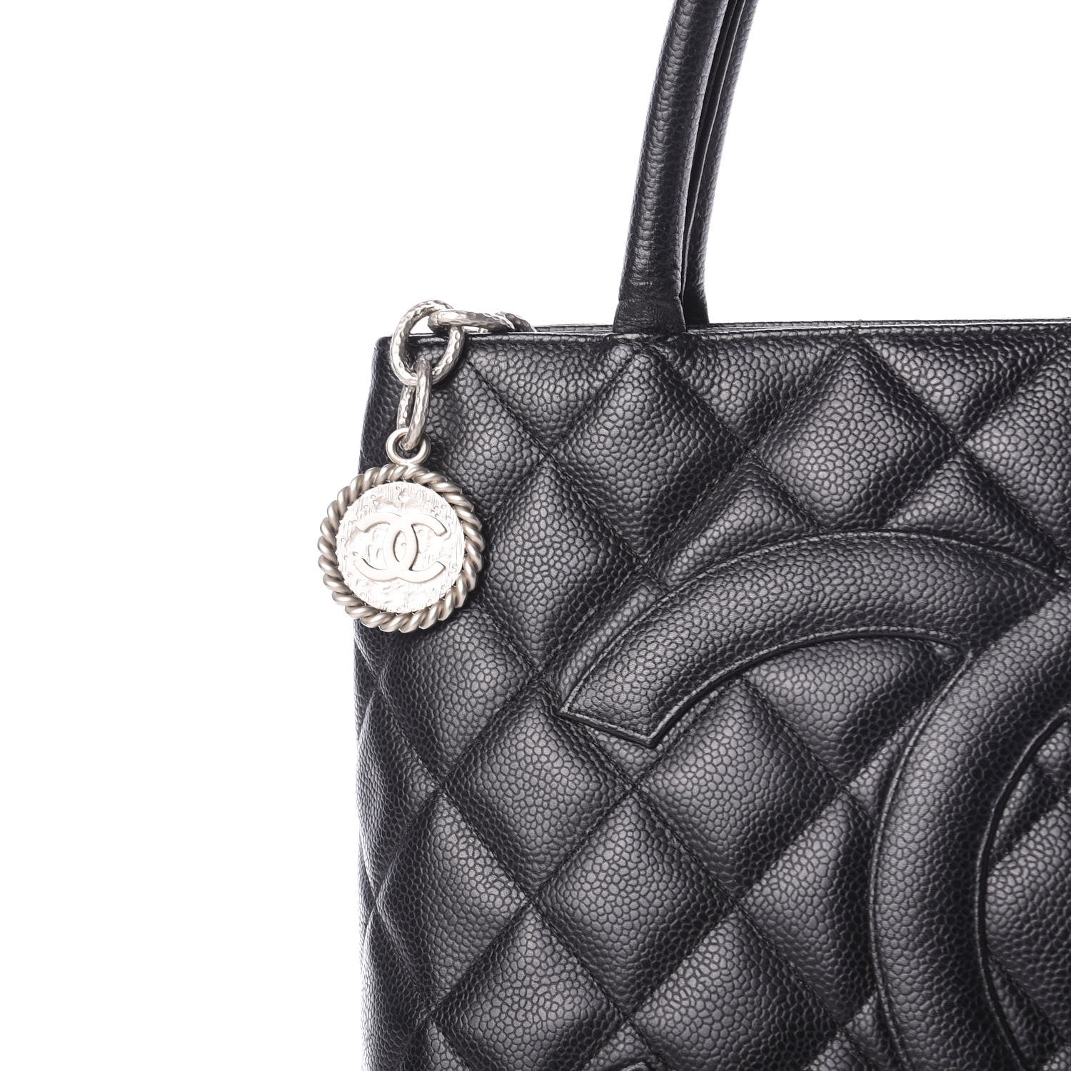 Chanel Caviar Quilted Medallion Tote Black 10 of 11