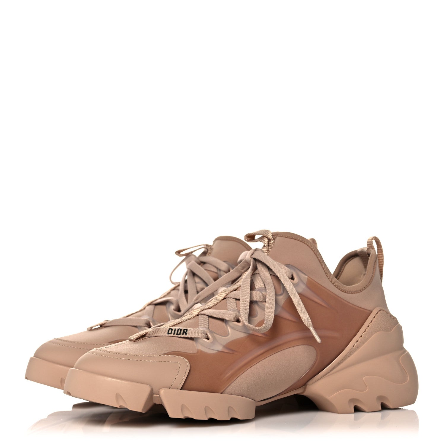 Christian Dior Neoprene Rubber Womens D-Connect Sneakers 39 Nude 3 of 8