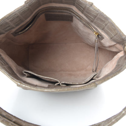 Nancy Gonzalez Crocodile Shoulder Bag Taupe 5 of 11