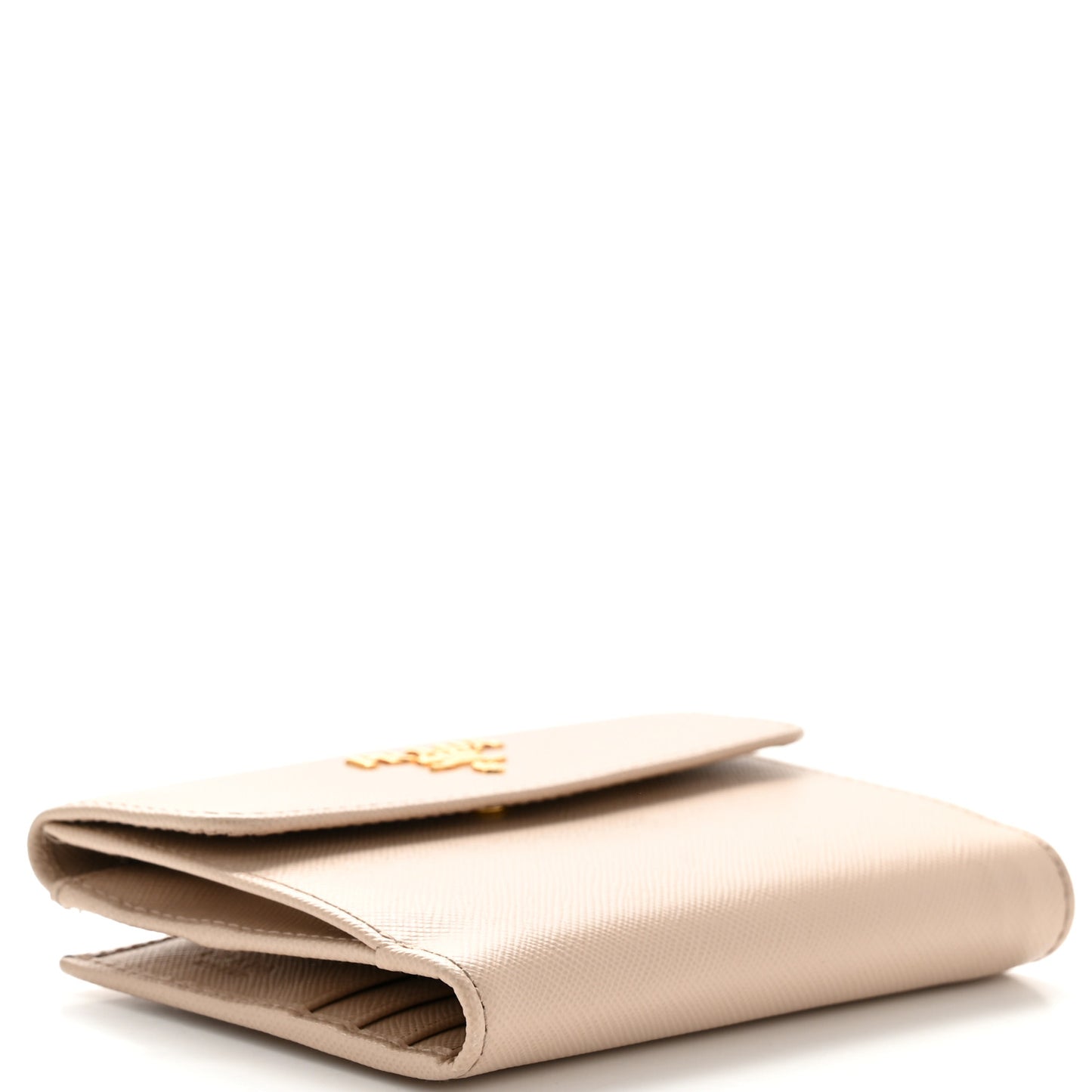 Saffiano Metal Compact Flap Wallet Cipria