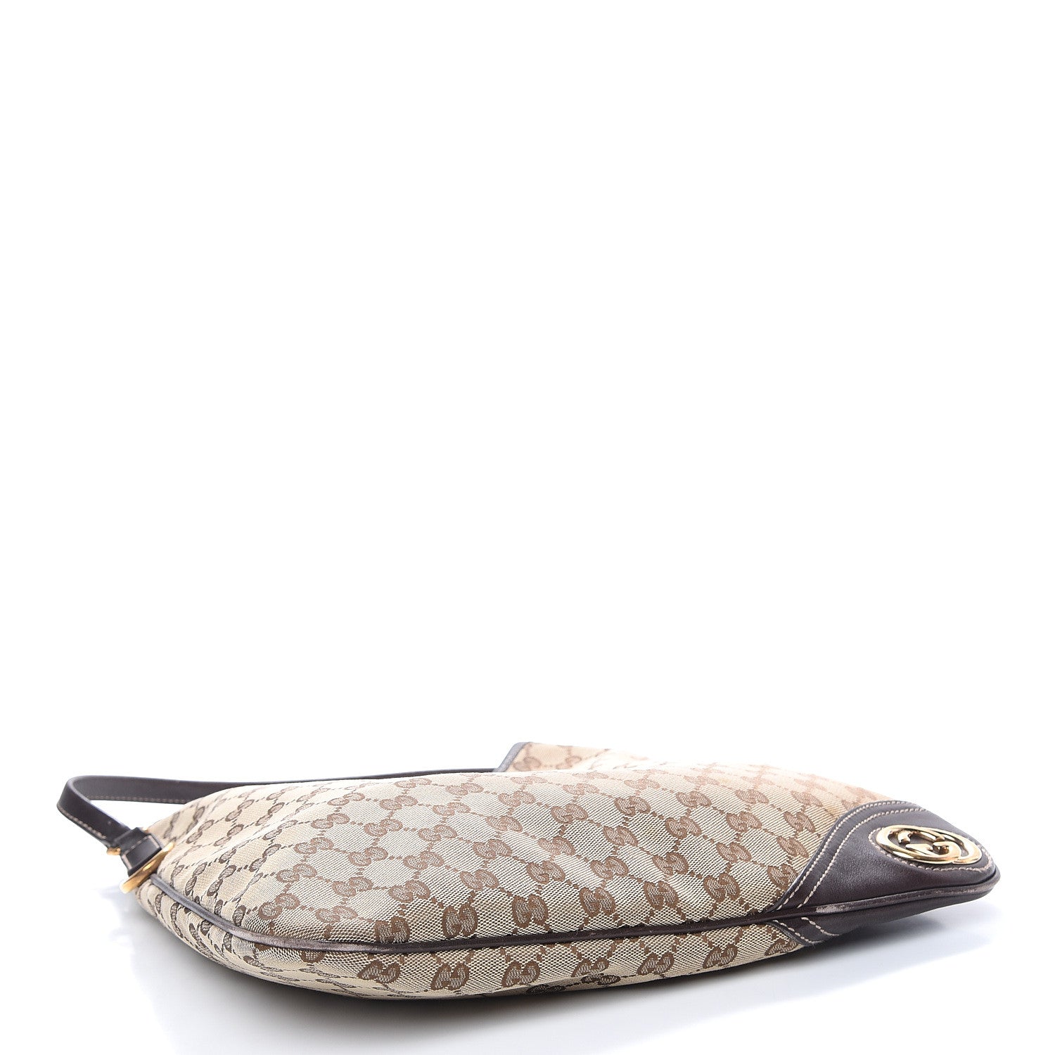 Gucci Monogram Medium New Britt Hobo Dark Brown 4 of 13