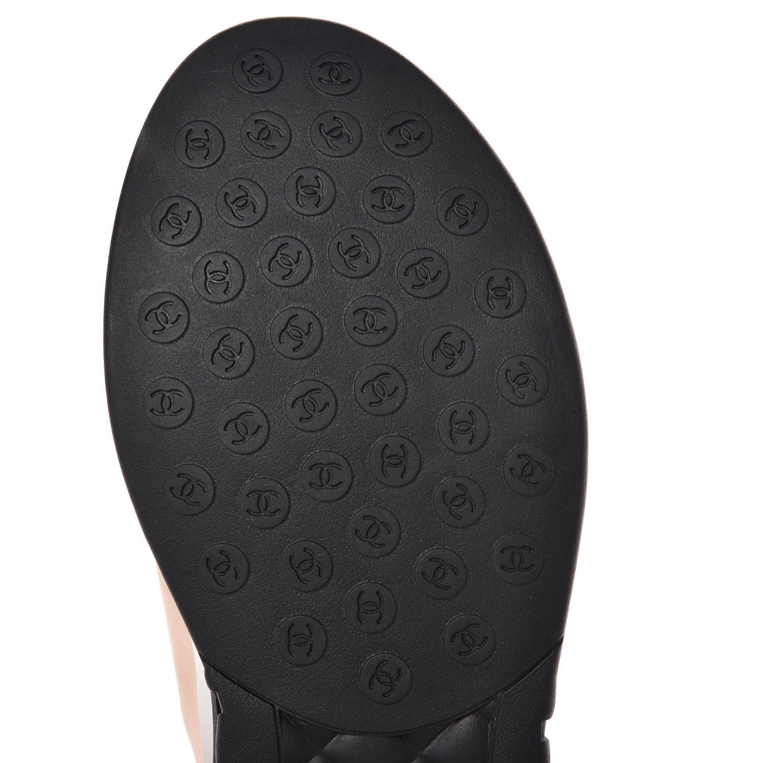 Chanel Lycra Fabric CC Sneakers 38 Beige 7 of 10