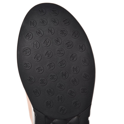Chanel Lycra Fabric CC Sneakers 38 Beige 7 of 10