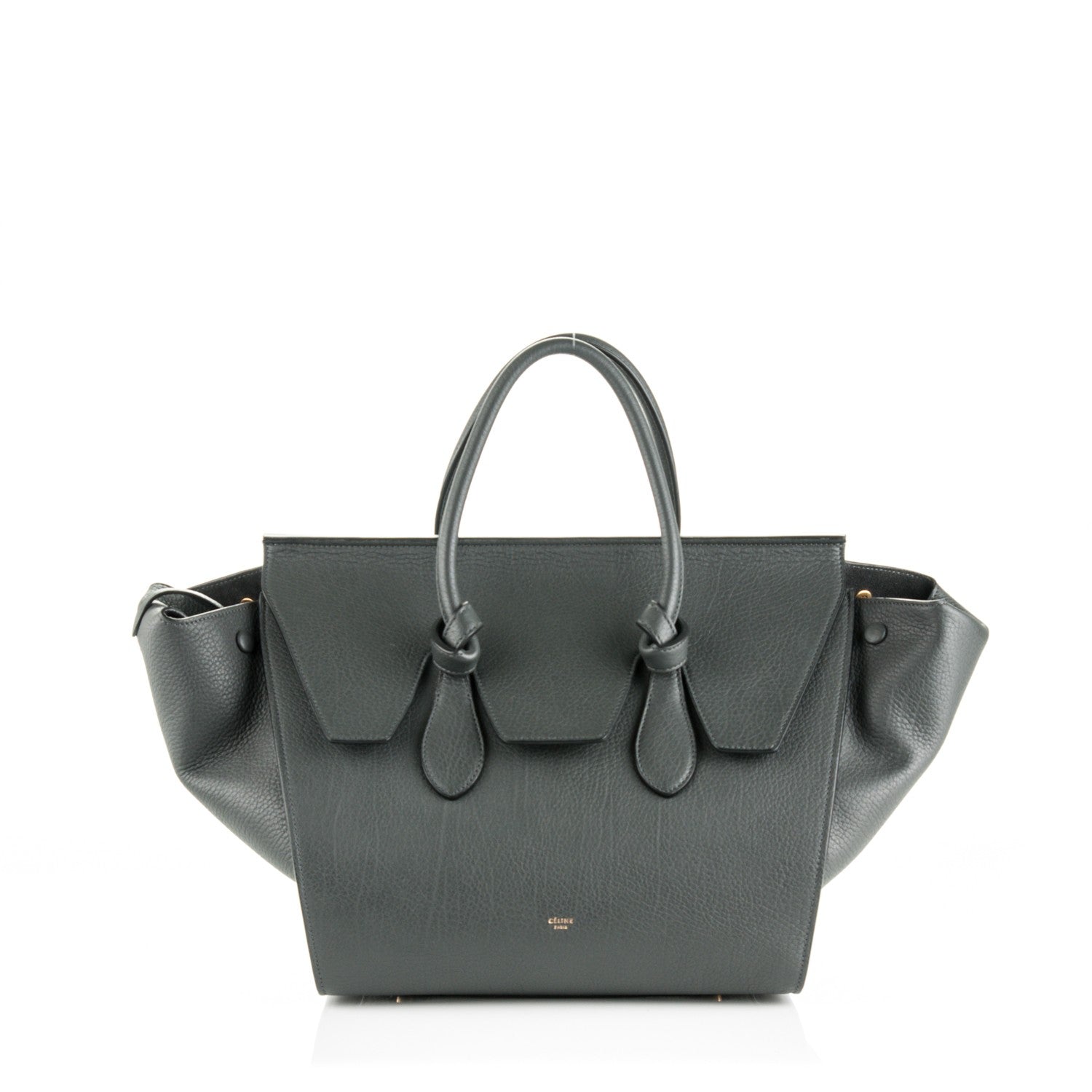 Celine Crisped Calfskin Small Tie Knot Tote Anthracite 1 of 8