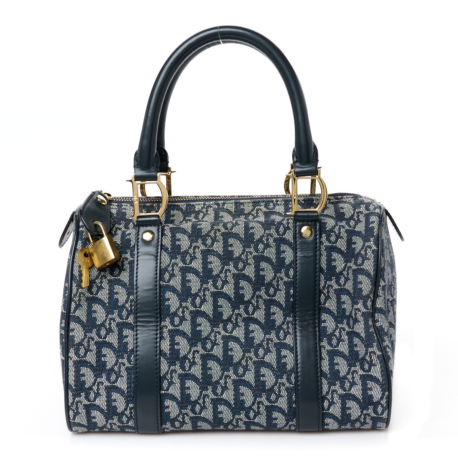 Christian Dior Monogram Boston Navy Blue 1 of 10