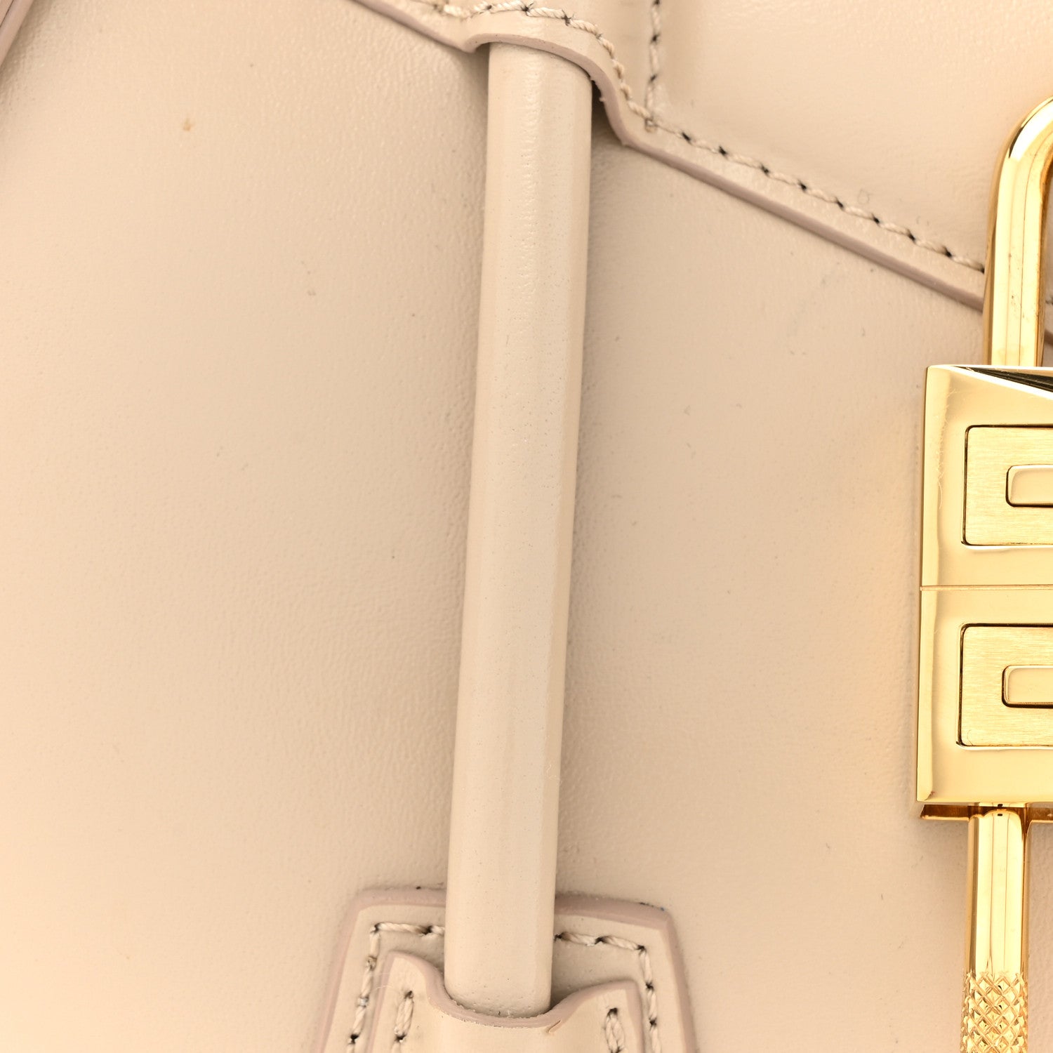 Givenchy Box Calfskin Mini Lock Antigona Shoulder Bag Natural Beige 7 of 13