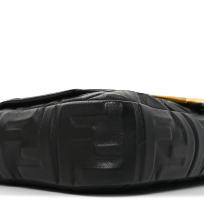 Fendi Nappa FF 1974 Embossed Baguette Black 9 of 11