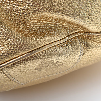 Prada Vitello Daino Metallic Hobo Gold 9 of 14