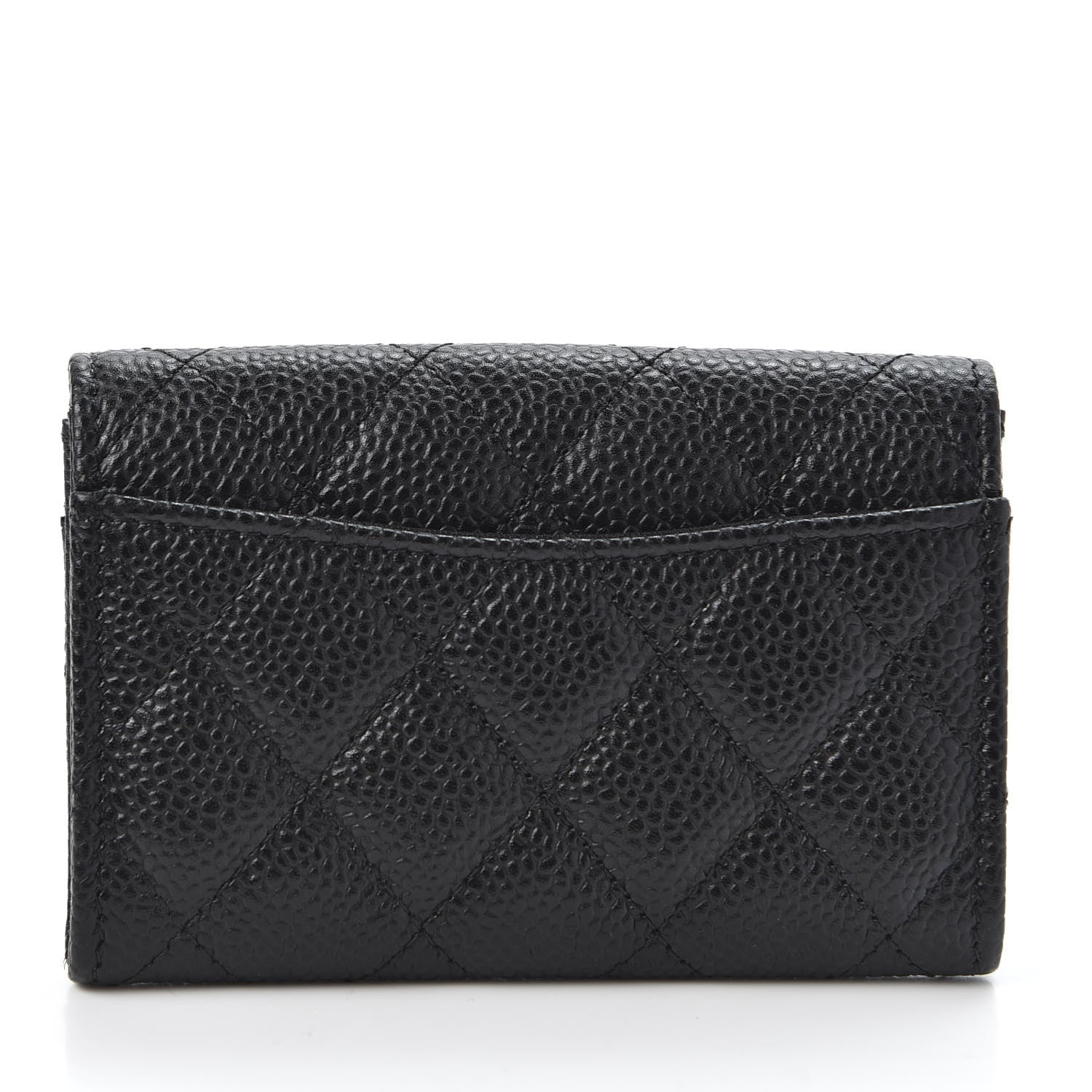 Chanel Caviar Quilted Flap Card Holder Black 2 of 10