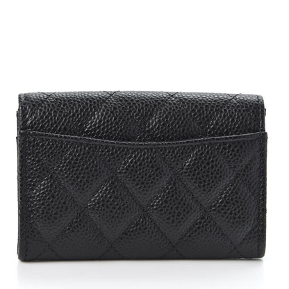 Chanel Caviar Quilted Flap Card Holder Black 2 of 10