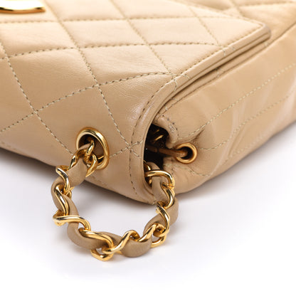 Chanel Lambskin Quilted Small Single Flap Beige 8 of 15