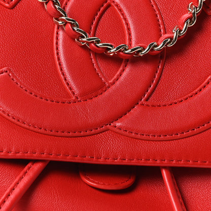 Chanel Lambskin CC Mania Backpack Red 7 of 9
