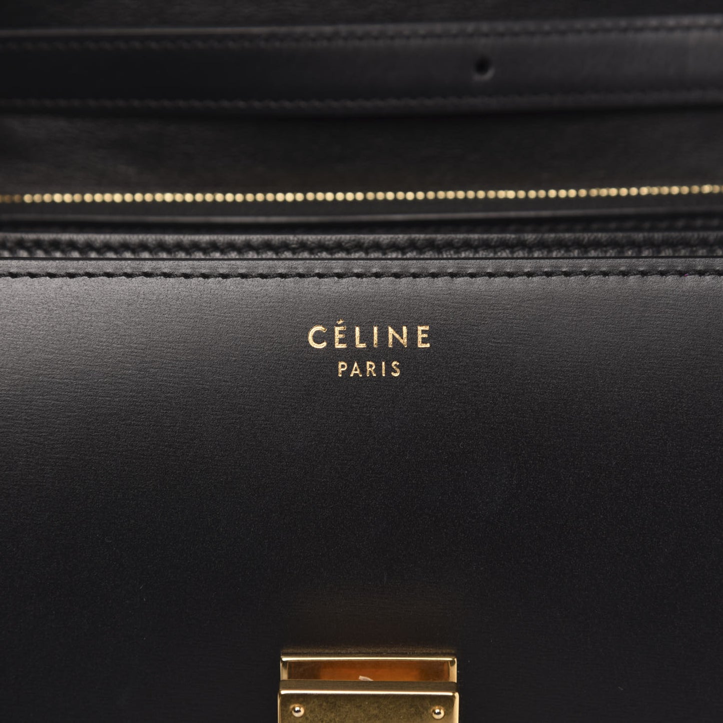 Box Calfskin Medium Classic Box Flap Bag Black