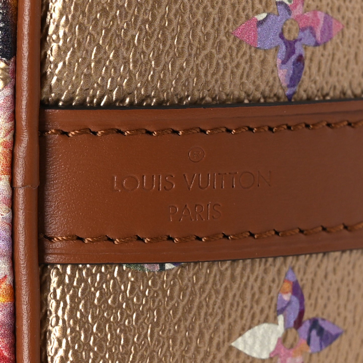 Metallic Monogram LV Garden Speedy Bandouliere 25 Gold