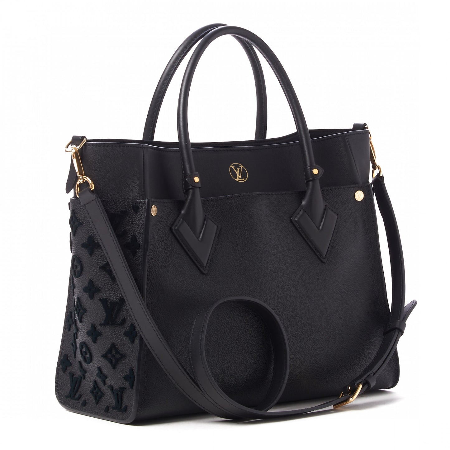 Calfskin Monogram Tufting On My Side Black