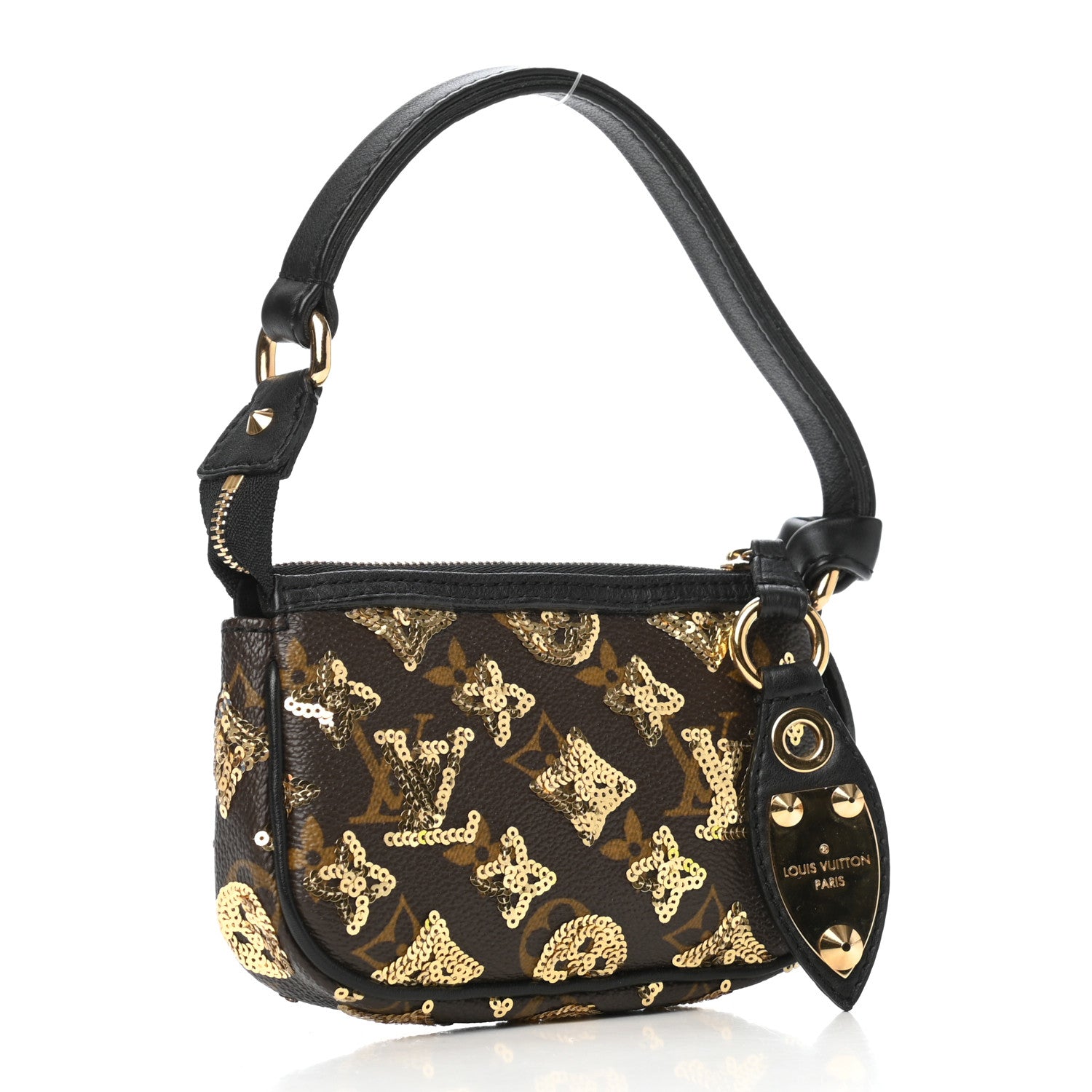 Louis Vuitton Monogram Sequins Eclipse Mini Pochette Gold 3 of 8