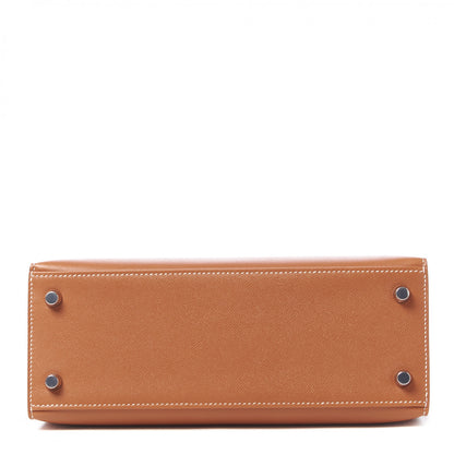 Hermes Madame Calfskin Kelly Sellier 25 Gold 5 of 32