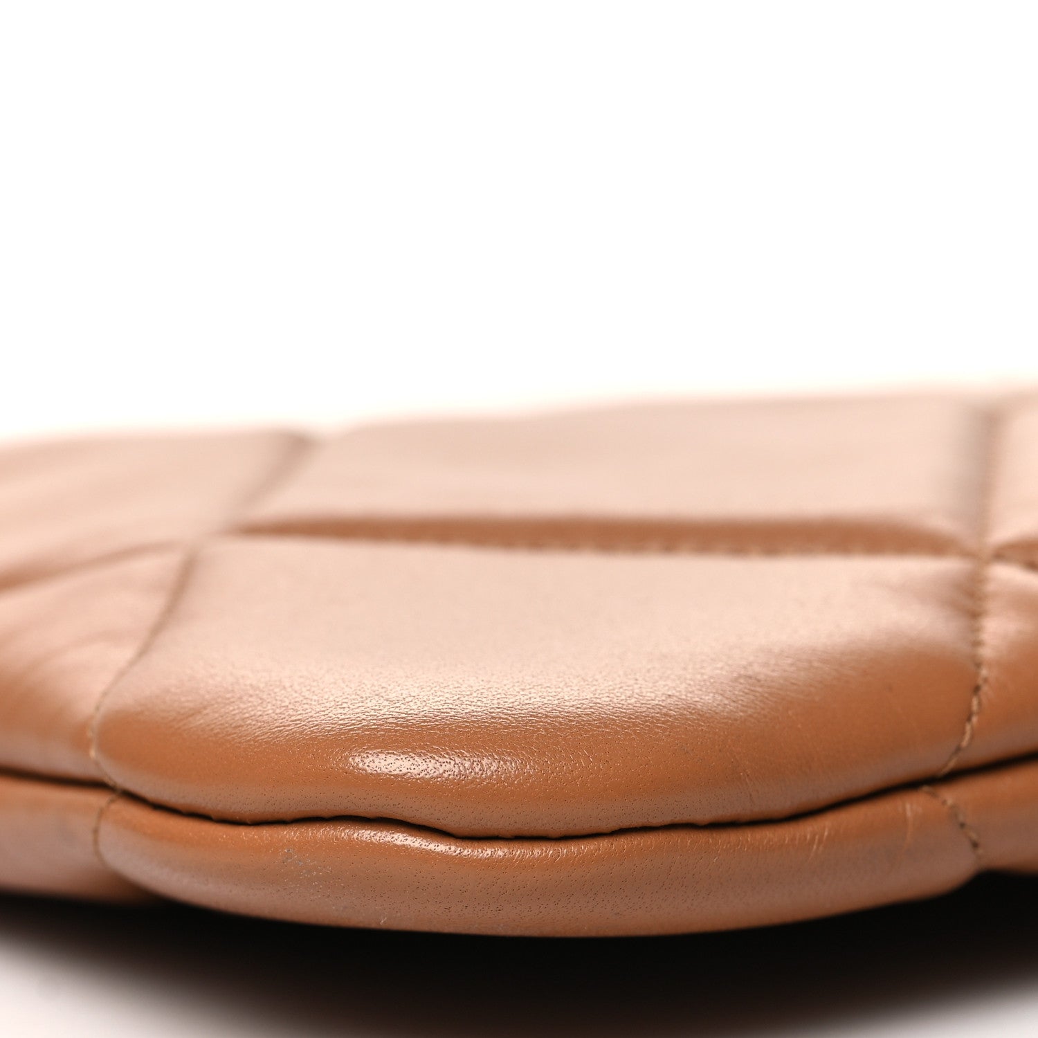 Chanel Goatskin Quilted Large Chanel 19 Pouch Brown 9 of 10