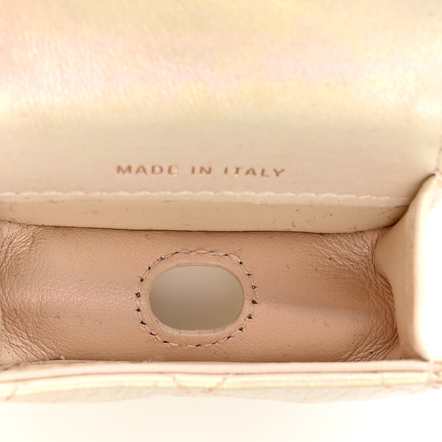 Chanel Iridescent Lambskin Quilted Airpods Pro Case Ivory 5 of 8