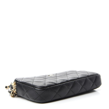 Chanel Caviar Quilted Small Clutch With Chain Black 4 of 12