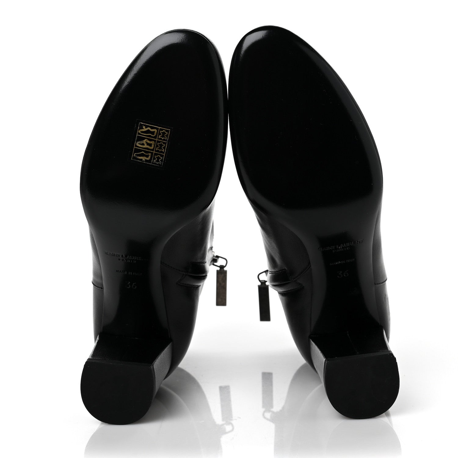 Saint Laurent Nappa Loulou Ankle Zip Boots 36 Black 5 of 7
