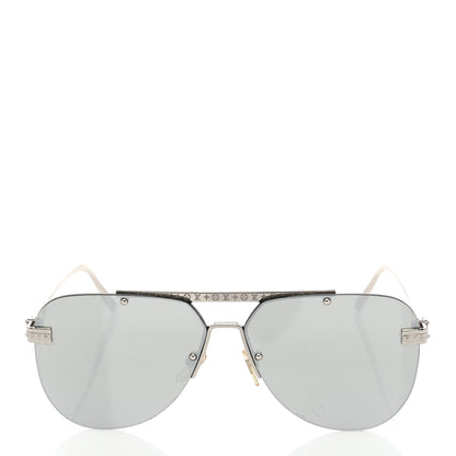 Louis Vuitton Metal LV Ash Sunglasses Z1262W SIlver 2 of 6